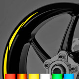 Car & Motorbike Stickers: Reflective MotoGP Style 2 rim stripes kit 2 wheels 3