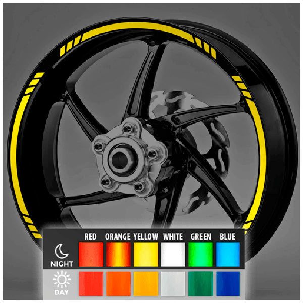 Car & Motorbike Stickers: Reflective MotoGP Style 3 rims strips