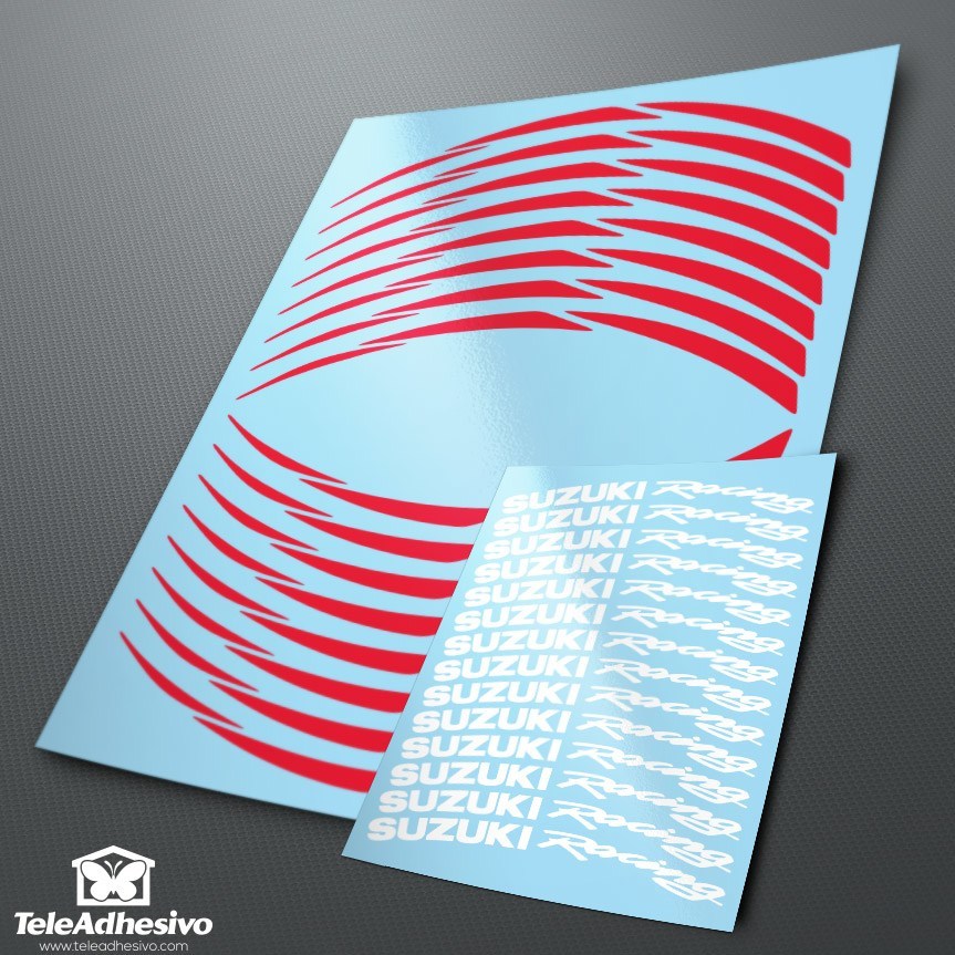 Car & Motorbike Stickers: MotoGP Suzuki Racing rim stripes
