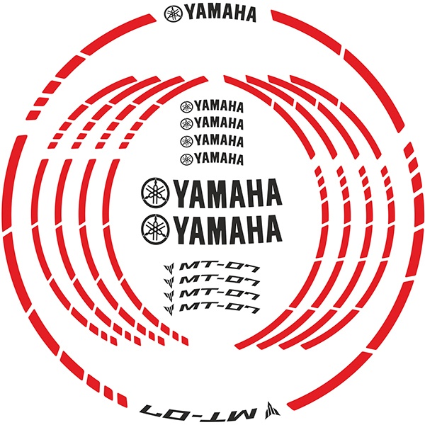 Car & Motorbike Stickers: MotoGP Yamaha MT 07 rim stripes