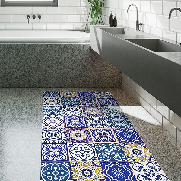 Wall Stickers: Indigo Mosaic Tiles