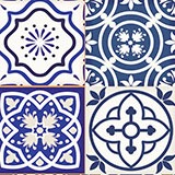 Wall Stickers: Indigo Mosaic Tiles 3