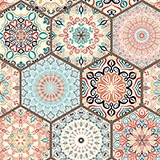 Wall Stickers: Pastel Hexagons 3