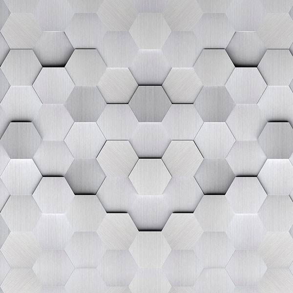 Wall Stickers: Hexagon in grey