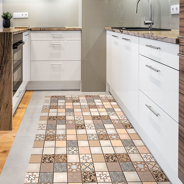 Wall Stickers: Orange-toned tiles