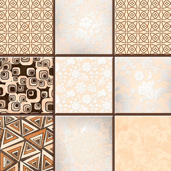Wall Stickers: Orange-toned tiles