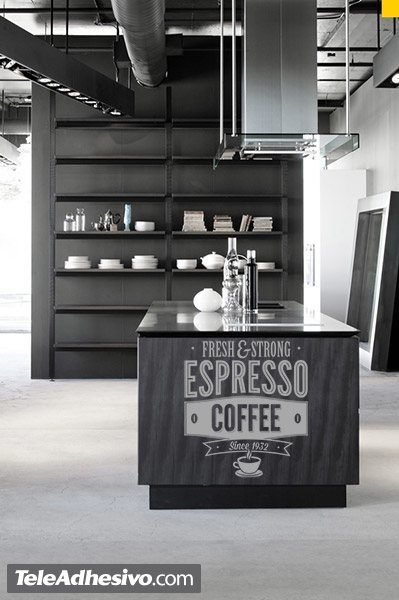 Wall Stickers: Fresh & Strong Espresso Coffee