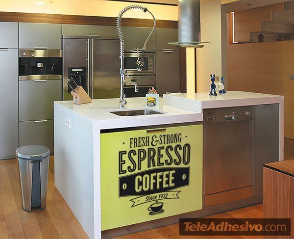 Wall Stickers: Fresh & Strong Espresso Coffee