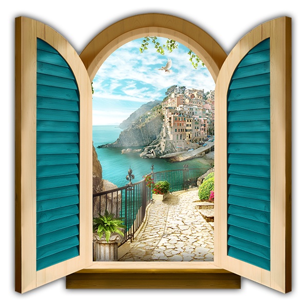 Wall Stickers: Window Ligurian Sea