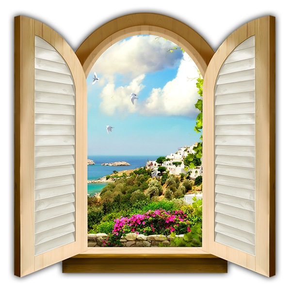 Wall Stickers: Window facing the sea