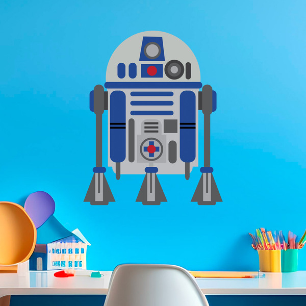 Star Wars Wall Sticker - Hole In The Wall R2D2 C3PO Vinyl Decal 72