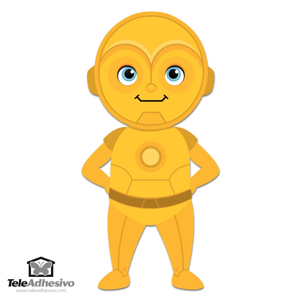 Stickers for Kids: C3PO happy