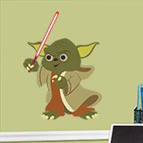 Stickers for Kids: Yoda with laser sabre 3