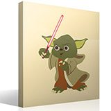 Stickers for Kids: Yoda with laser sabre 4