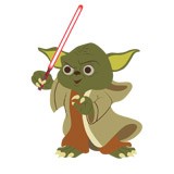 Stickers for Kids: Yoda with laser sabre 6