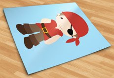 Stickers for Kids: buccaneer Red 5