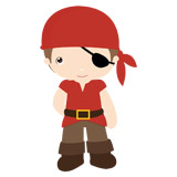 Stickers for Kids: buccaneer Red 6