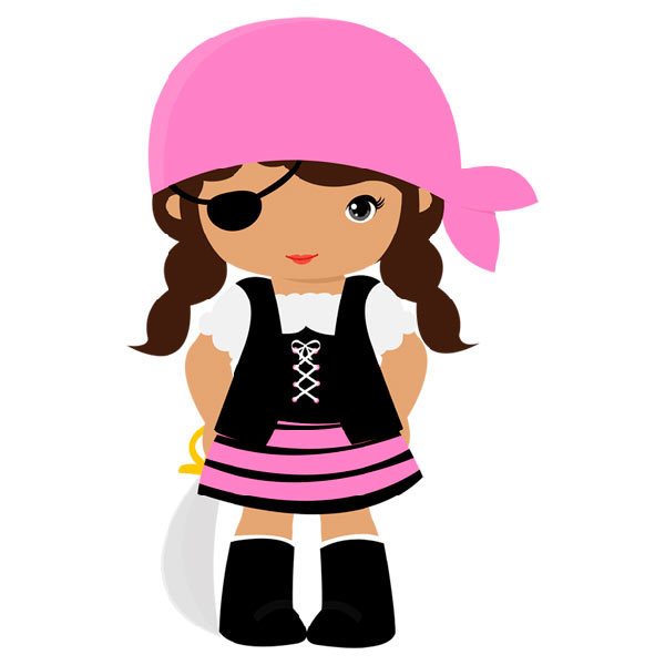 Stickers for Kids: Buccaneer pink patch