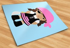 Stickers for Kids: Buccaneer pink patch 5