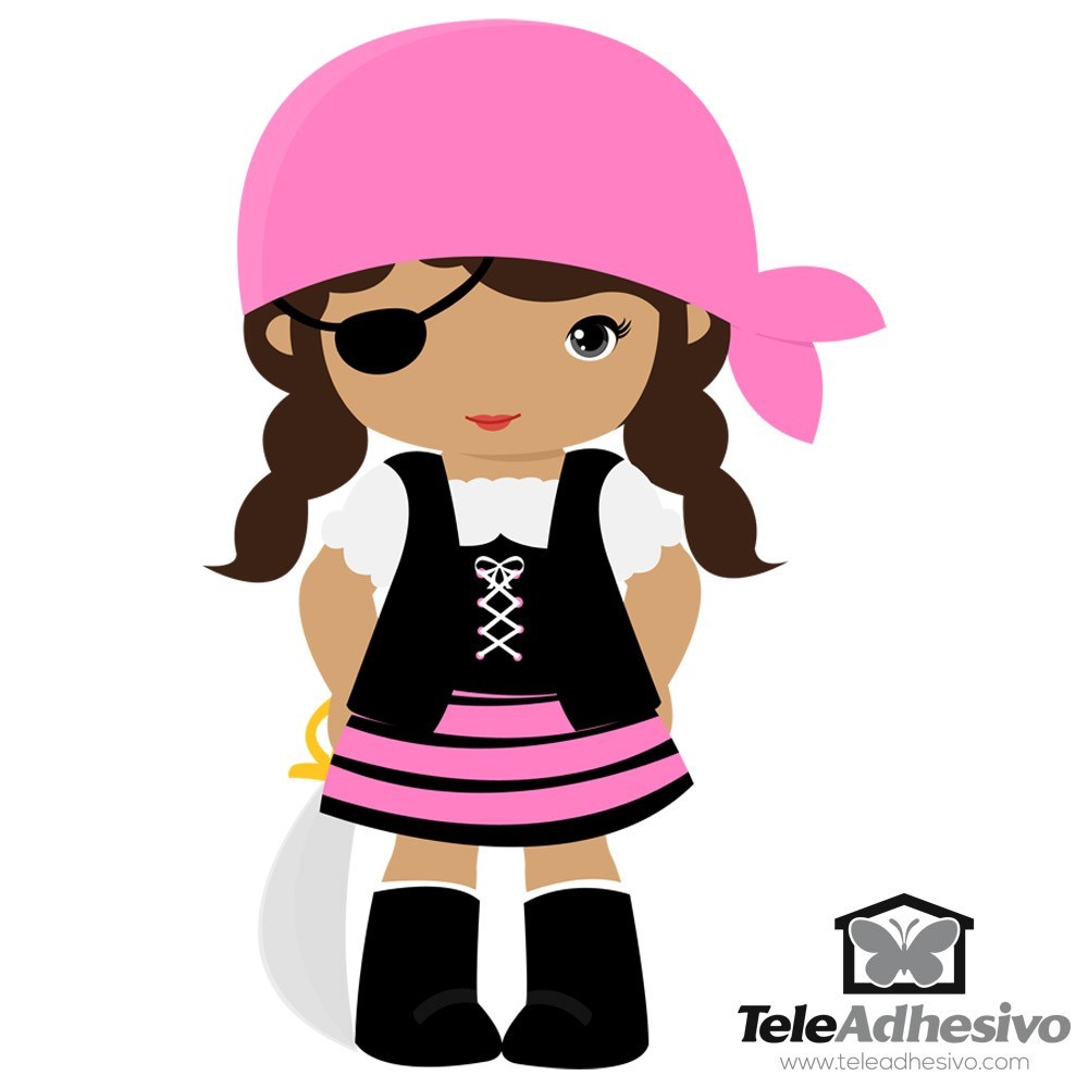 Stickers for Kids: Buccaneer pink patch