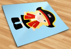 Stickers for Kids: Captain red 5