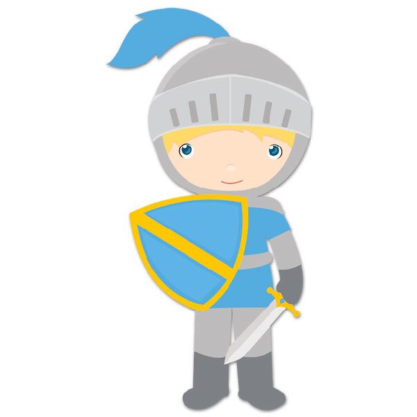 Stickers for Kids: Blue knight