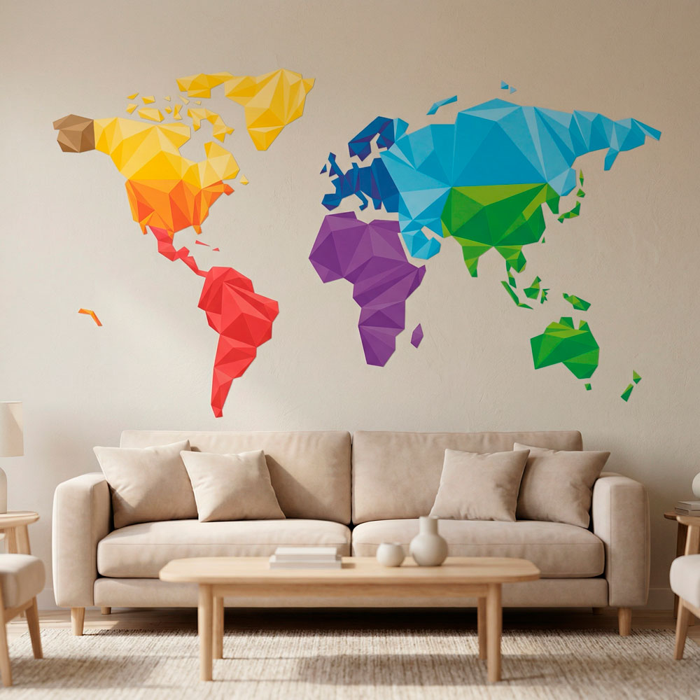 Geometric world map 3