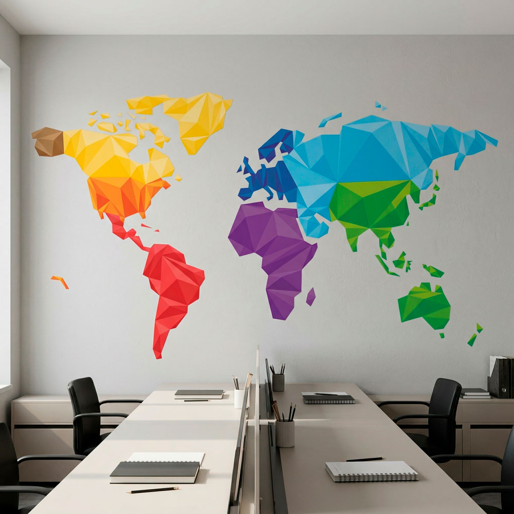 Geometric world map 4
