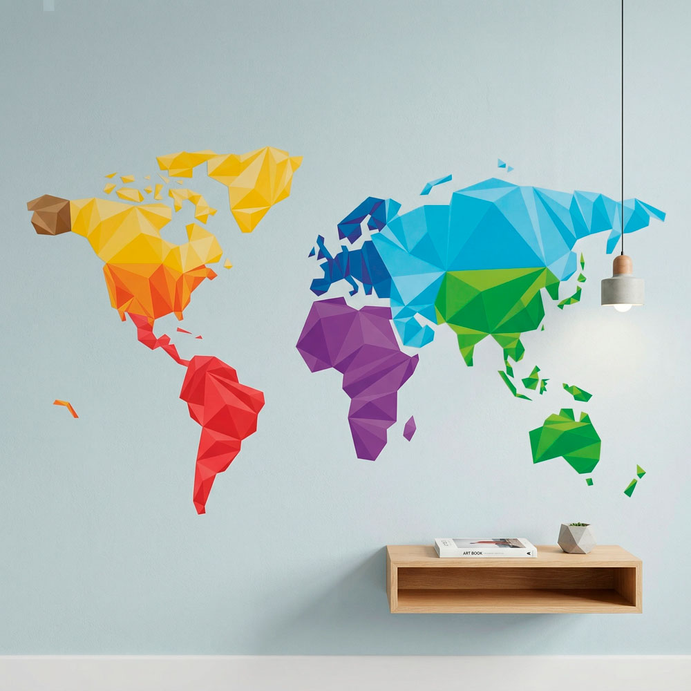 Geometric world map 5