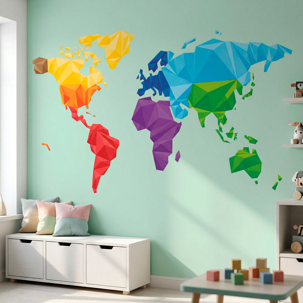 Geometric world map 6