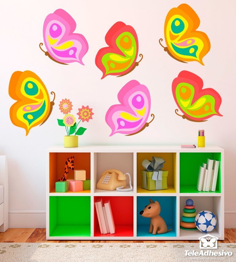 Stickers for Kids: Kit 6 butterflies