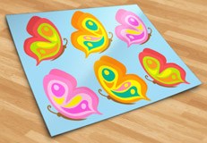 Stickers for Kids: Kit 6 butterflies 6