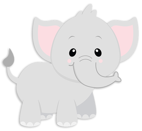 Stickers for Kids: Happy elephant 0
