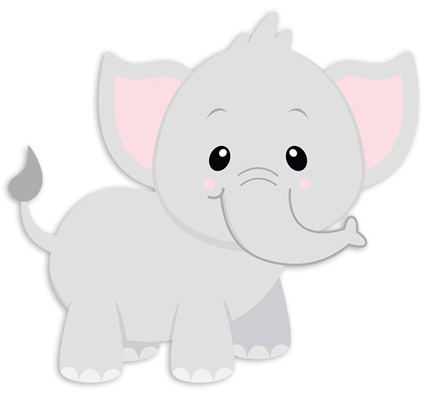 Stickers for Kids: Happy elephant