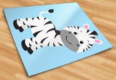 Stickers for Kids: Zebra child 6