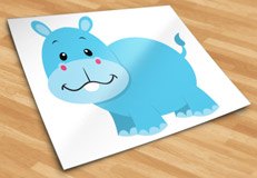 Stickers for Kids: Happy hippopotamus 6