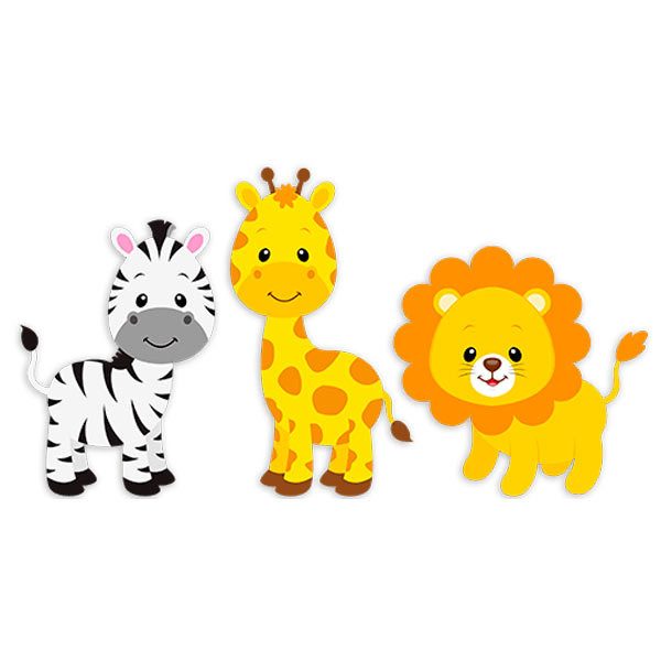 Stickers for Kids: Safari zebra, giraffe and lion