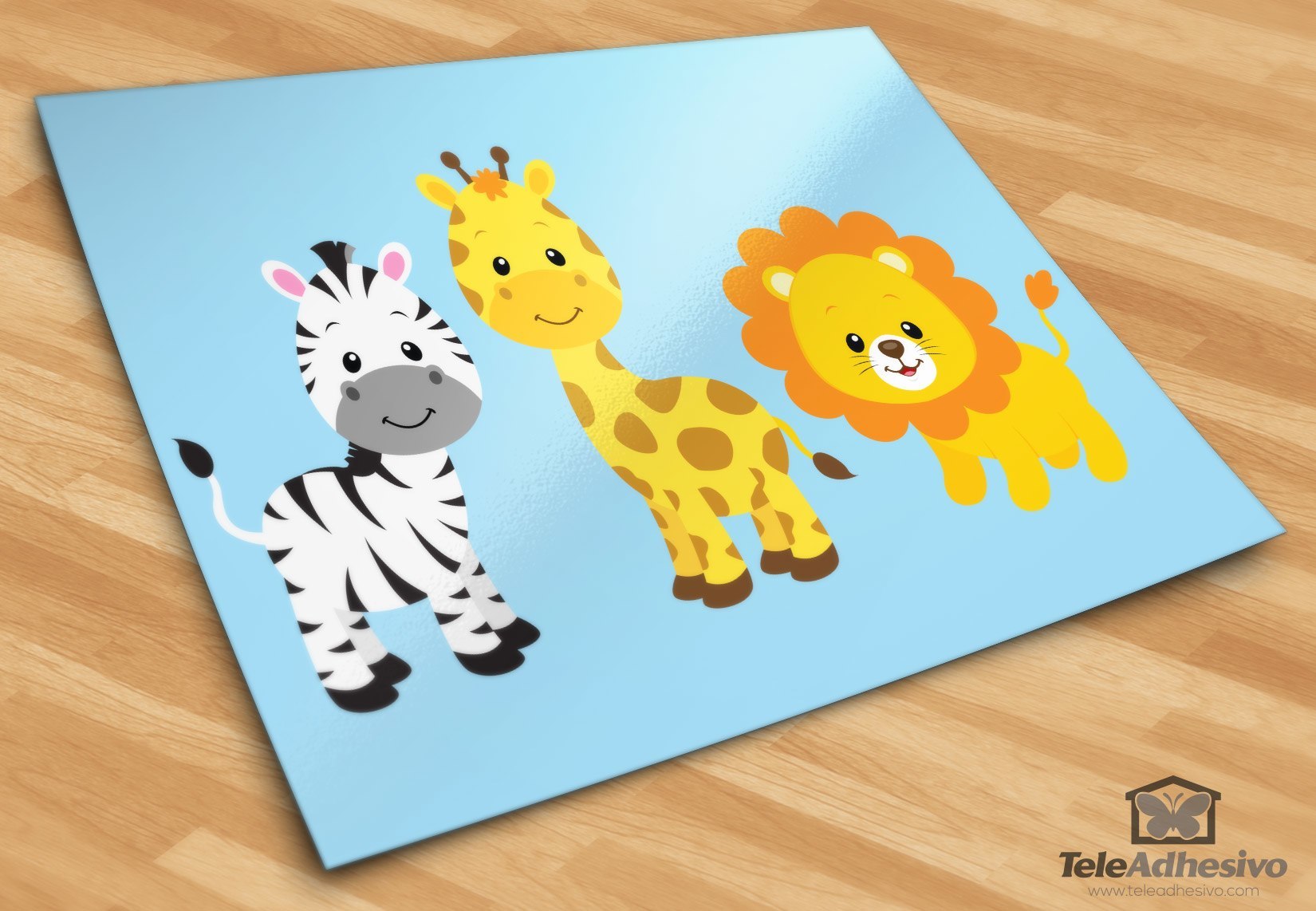 Stickers for Kids: Safari zebra, giraffe and lion