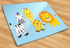 Stickers for Kids: Safari zebra, giraffe and lion 6