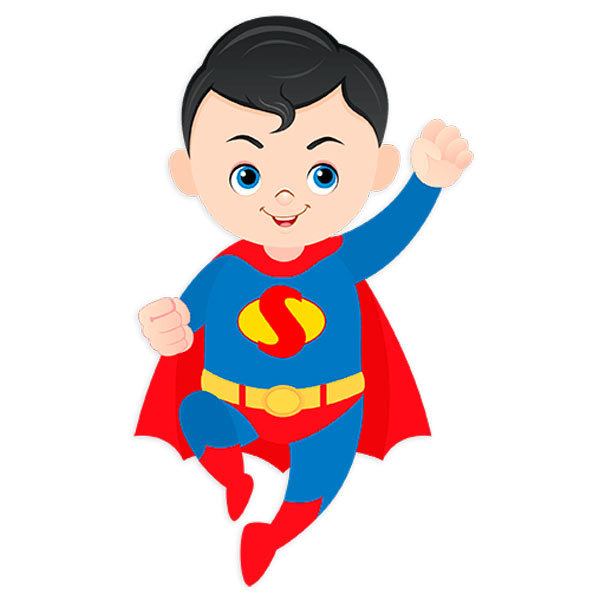 Stickers for Kids: Superman flying