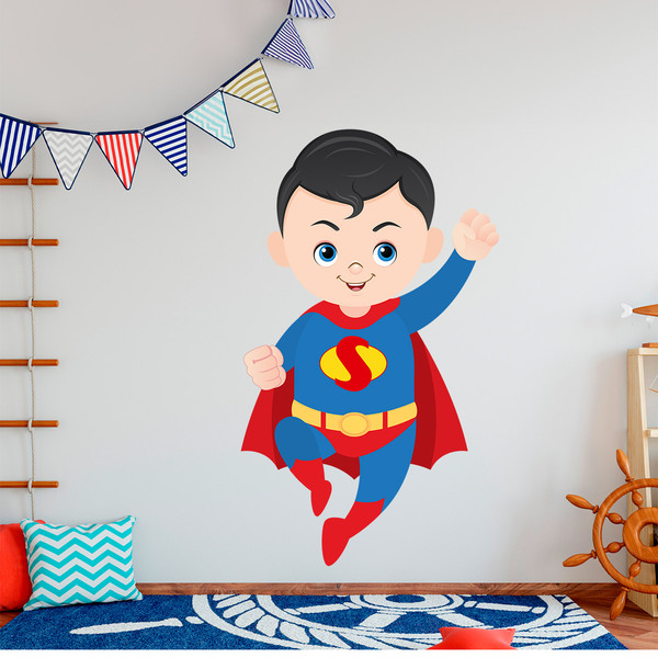Stickers for Kids: Superman flying 5