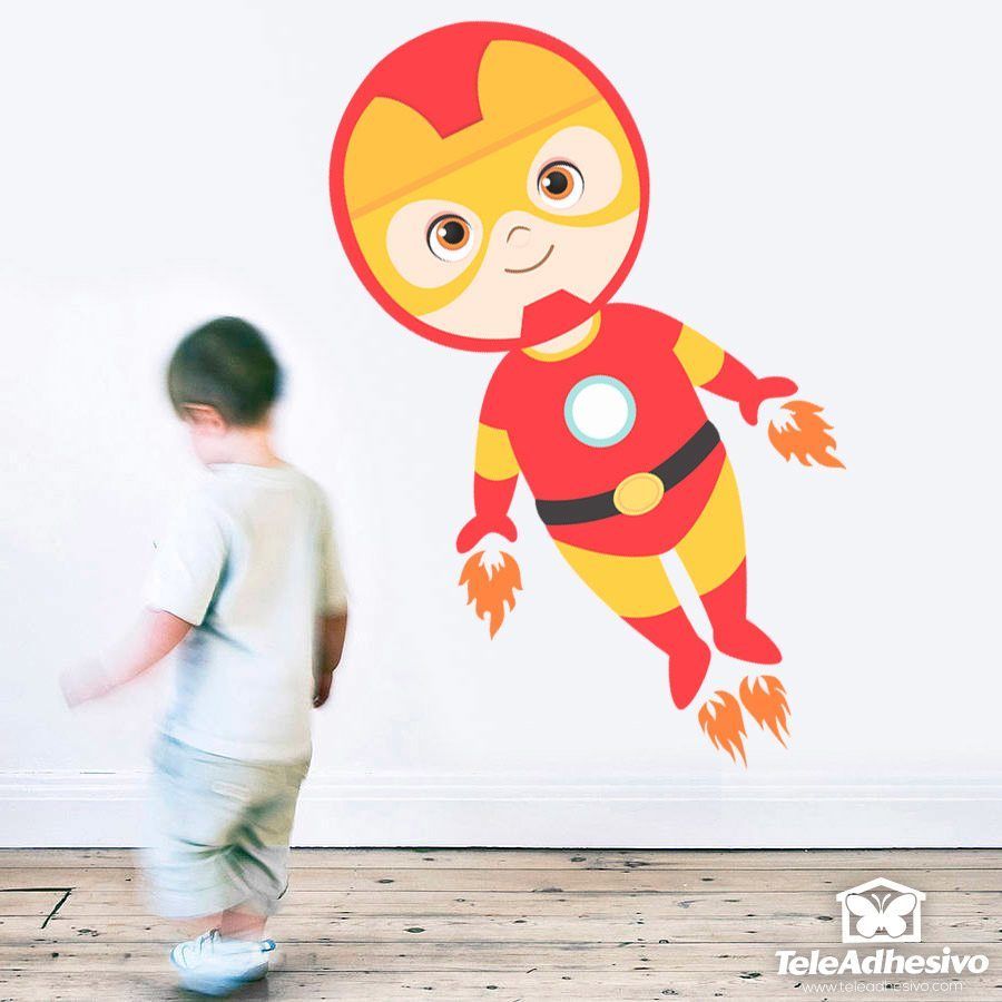 Stickers for Kids: Ironman flying