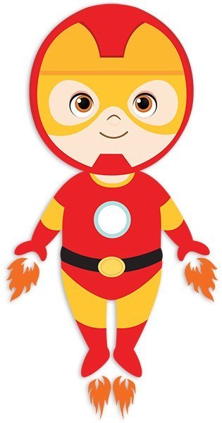Stickers for Kids: Ironman flying