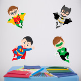 Stickers for Kids: Kit Superheroes flying 3