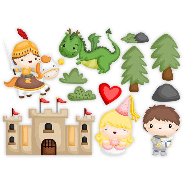Stickers for Kids: Kit knights and princesses
