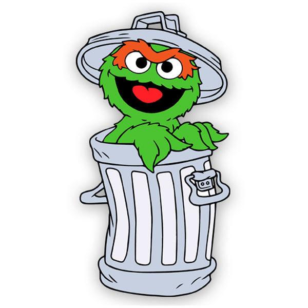 Stickers for Kids: Oscar in the trash can