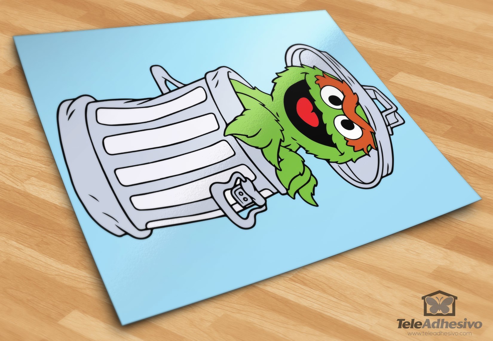 Stickers for Kids: Oscar in the trash can