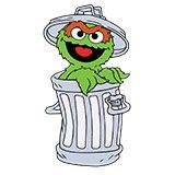 Stickers for Kids: Oscar in the trash can 6
