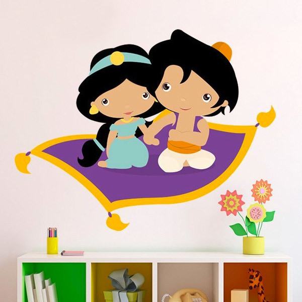 Stickers for Kids: Jasmine and Aladdín