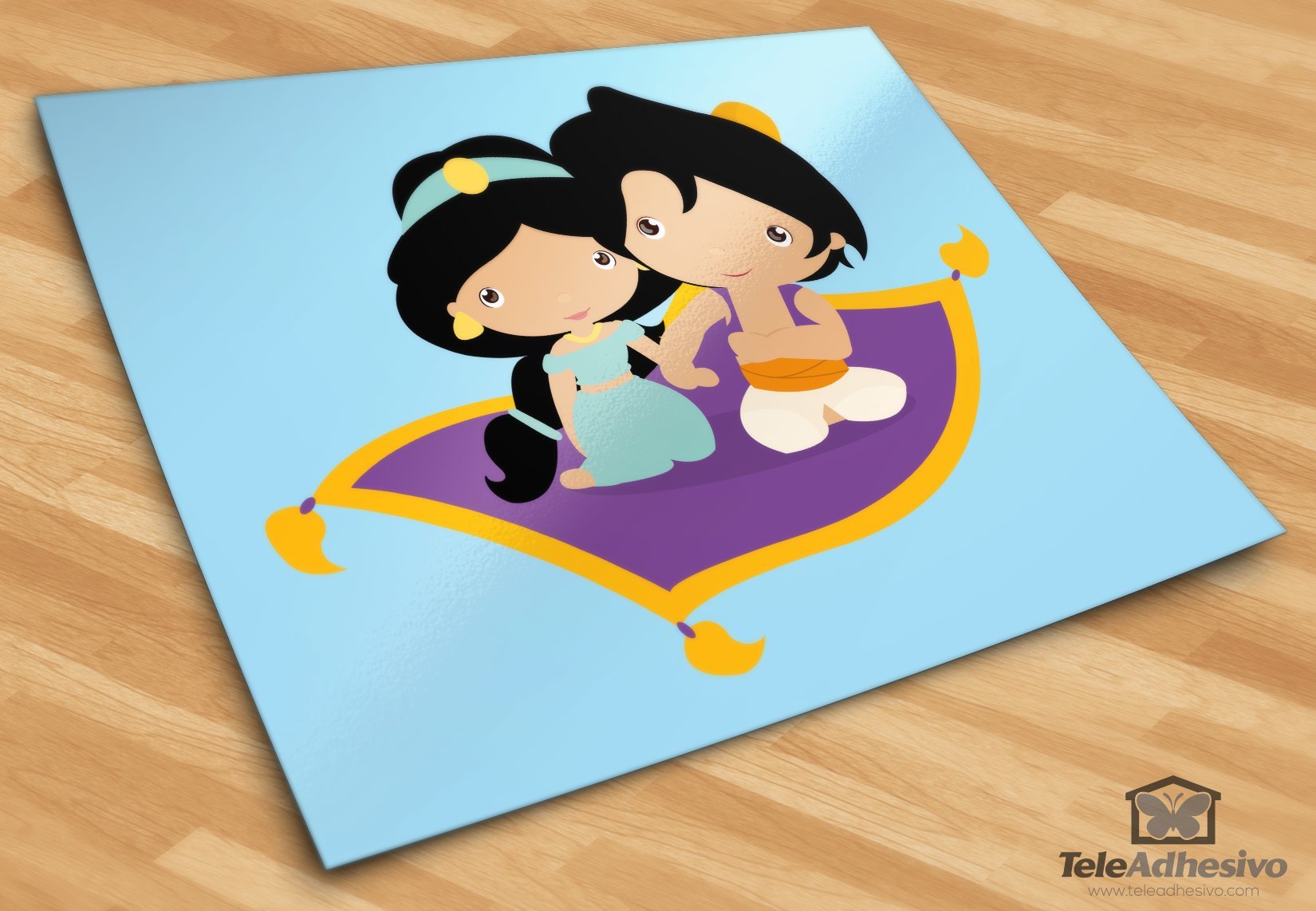 Stickers for Kids: Jasmine and Aladdín